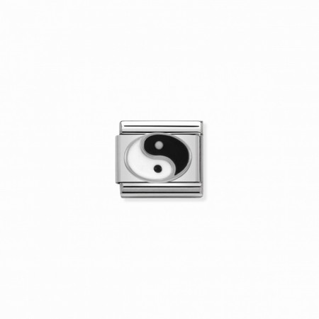 Nomination Silver Black & White Yin Yang Composable Charm